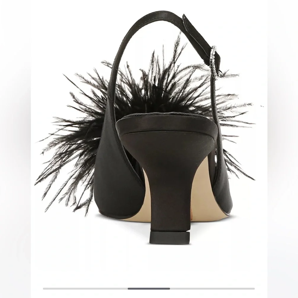 NEW Sam Edelman
Bianca 60MM Feather Pom Slingback Pumps - Picture 4 of 5